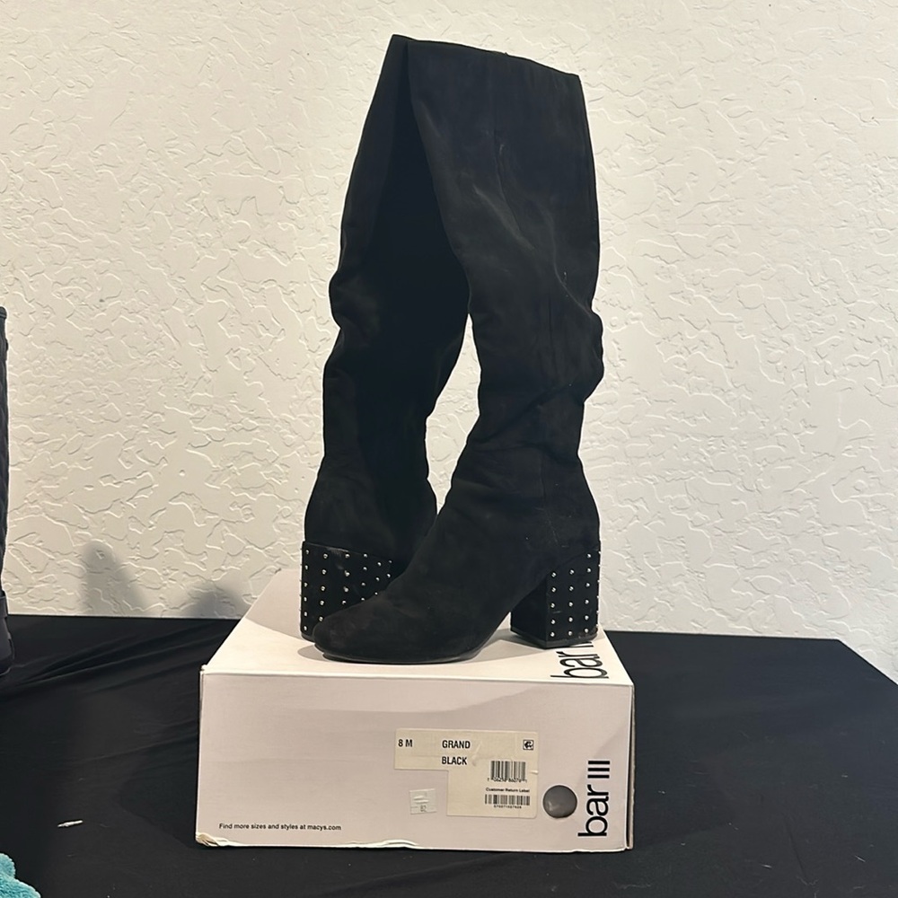 Black Knee High Boots